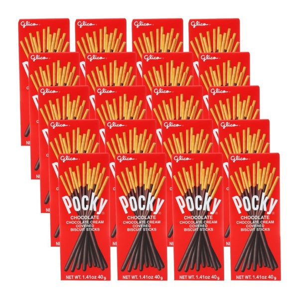 20-PACK OF Candy Pokeys Chocolate Glico 1.41 oz