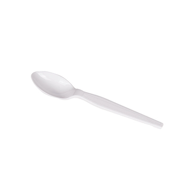1000-PACK OF Teaspoon Plastic Karat 1,000 ct PS Plastic Medium-Heavy Weight Tea Spoons Bulk Box, White