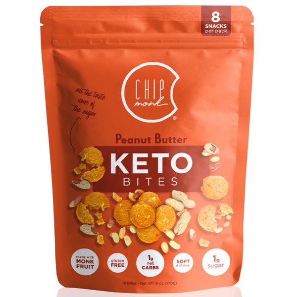 10-PACK OF Cookie Bites, Peanut Butter Keto ChipMonk Baking