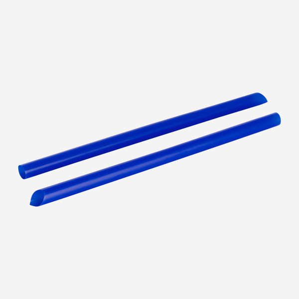 1600-PACK OF Straw Wrapped Karat 1,600 ct Boba Straws | Diagonal Cut | Individually Wrapped | Blue (0.39" x 9")
