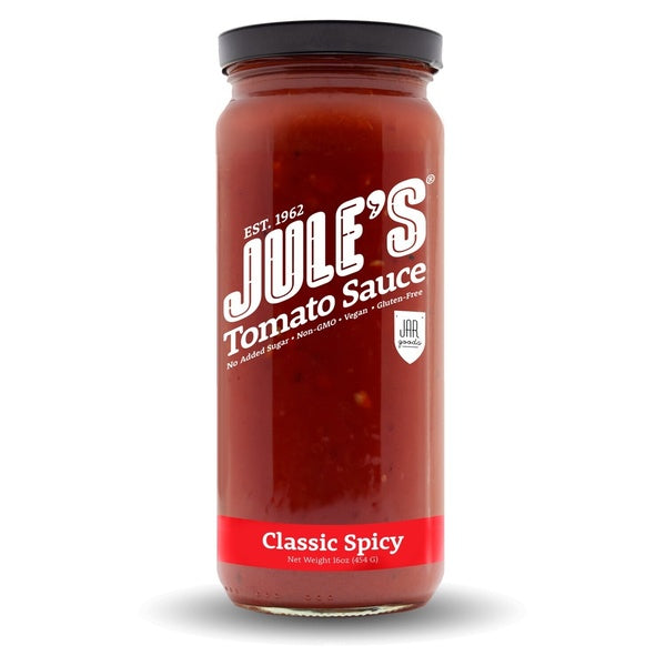 6-PACK OF Classic Spicy Tomato Sauce, Jule's Tomato Sauce