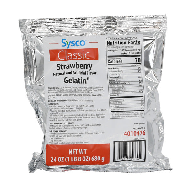 12-PACK OF GELATIN STRAWBERRY