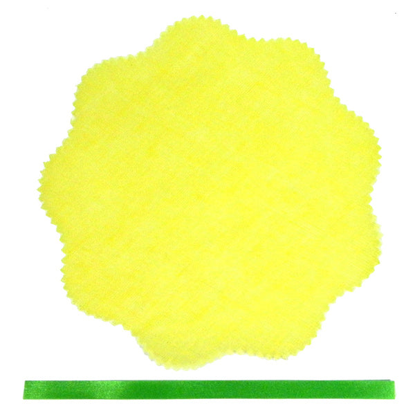 1-PACK OF WRAP LEMON YELLOW W/GRN TIE 9