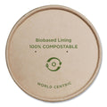 500-PACK OF Lid Papr Eco-Friendly World Centric 4.6-inch Diameter Kraft Paper Bowl Lids - 500 Count, Compostable and Sustainable