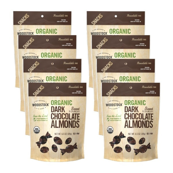 8-PACK OF Candy Chocolate Almonds Woodstock 6.5 oz