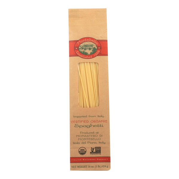 12-PACK OF Pasta Spaghetti Organic Montebello 1 lb