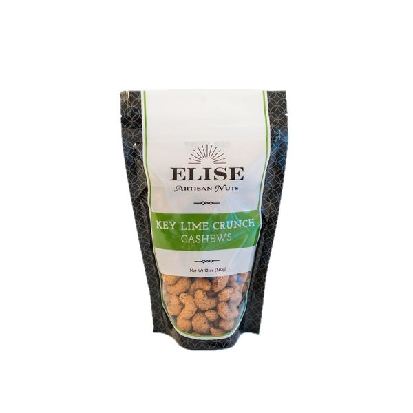 12-PACK OF Cashews Roasted, Key Lime Crunch Elise Artisan Nuts