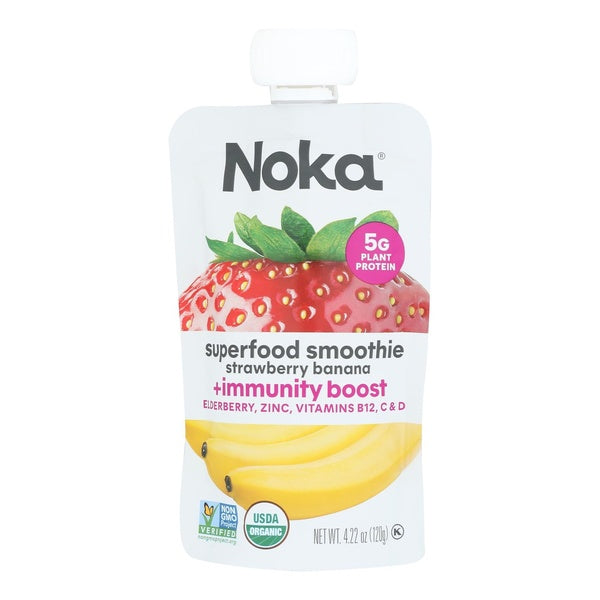 6-PACK OF Puree Strawberry Organic Banana Noka 4.22 oz