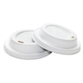 500-PACK OF Lid Togo Karat Earth 90mm Bagasse Sipper Dome Lid for 10-24oz Hot Cup, White - 500 pcs
