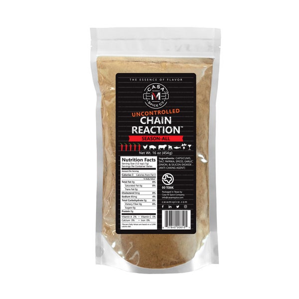 6-PACK OF Seasoning Uncontrolled Chain Reaction Bulk Bag, Casa M Spice
