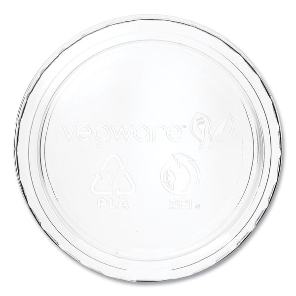 2000-PACK OF Lid Plastic Vegware CF736 Compostable Plastic Portion Pot Lids - Clear, 2 oz. to 4 oz. - 2000 Count for Eco-Friendly Serving