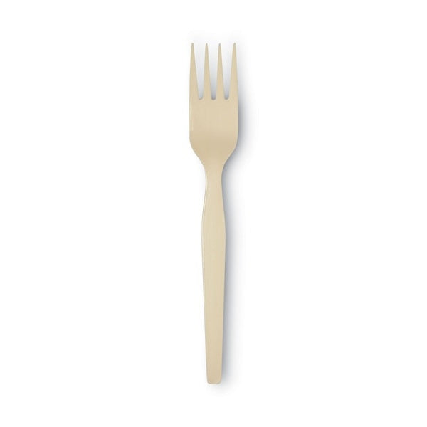 960-PACK OF Cutlery Plastic Dixie SmartStock Series-O 6.5" Mediumweight Bio-Blend Plastic Forks Refill - Beige (40 Forks per Pack, 24 Packs per Carton)