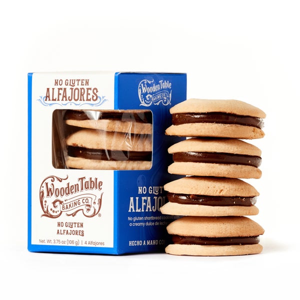 12-PACK OF Cookies Alfajores, No Gluten Ingredients (4 pack), Wooden Table Baking Co.