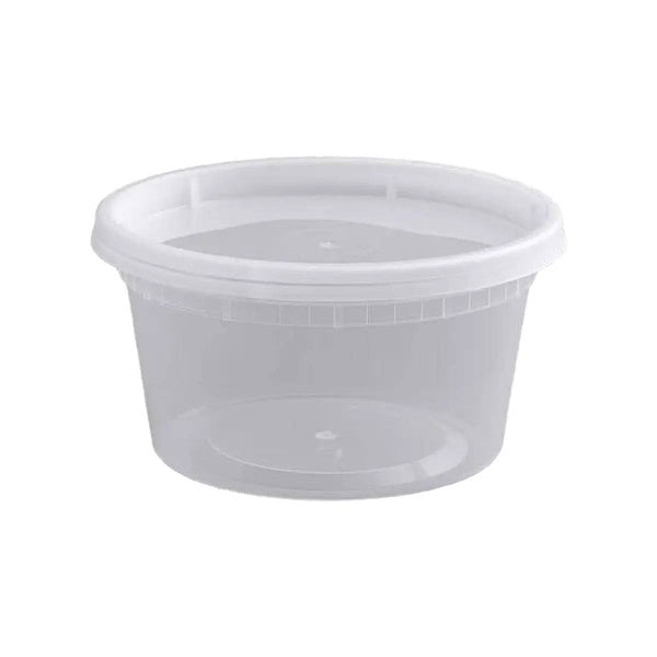 240-PACK OF Tripack Deli Pro 12 oz. Round Microwavable Food Storage Deli Container With Lid Combo Pack