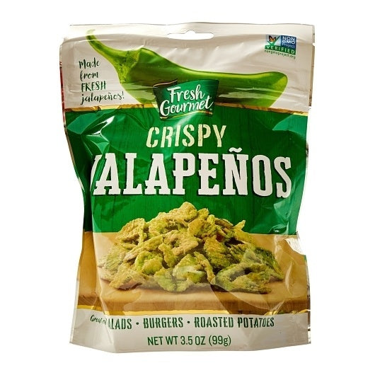 12-PACK OF Lightly Salted Crispy Jalapeno Salad Topping Bag Fresh Gourmet, 12 - 3.5 Oz