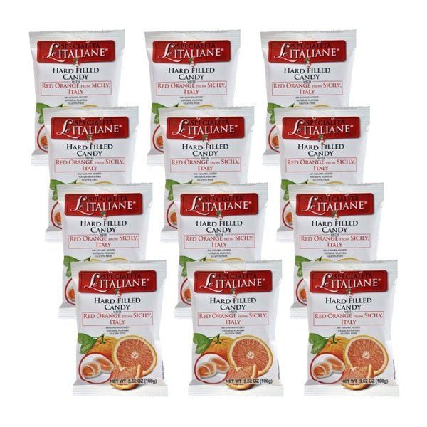 12-PACK OF Candy Hard Red Orange Le Specialita I 3.52 oz