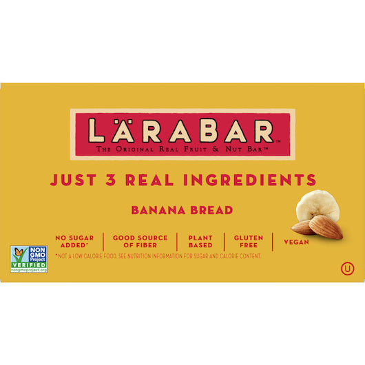 64-PACK OF Gluten-Free Vegan Banana Bread Bar Larabar, 4 - 16 - 1.6 Oz