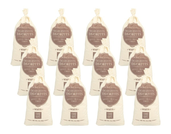 12-PACK OF Cereal Hot White Stone Ground Grits Charleston Favorites 2 lb