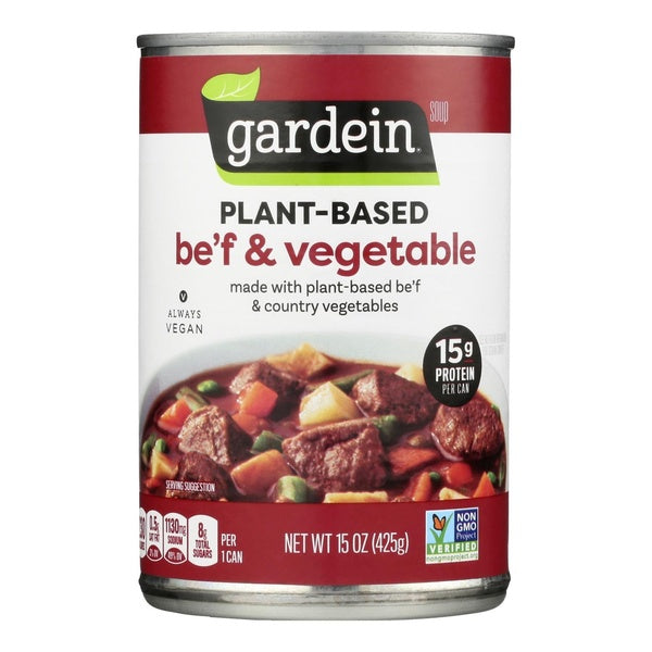 12-PACK OF Soup Beef Veggie Plant Based Gardein 15 oz