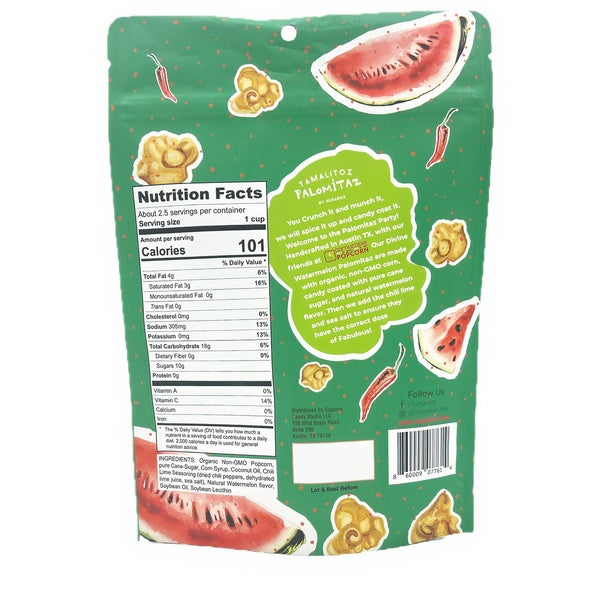 12-PACK OF Popcorn Tamalitoz Palomitaz Watermelon, Sugarox Candy Studio
