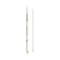 1000-PACK OF STRAW PLASTIC COMPOSTABLE STRAIGHT INDIVIDUAL WRAPPED 7.75 INCH DISPOSABLE