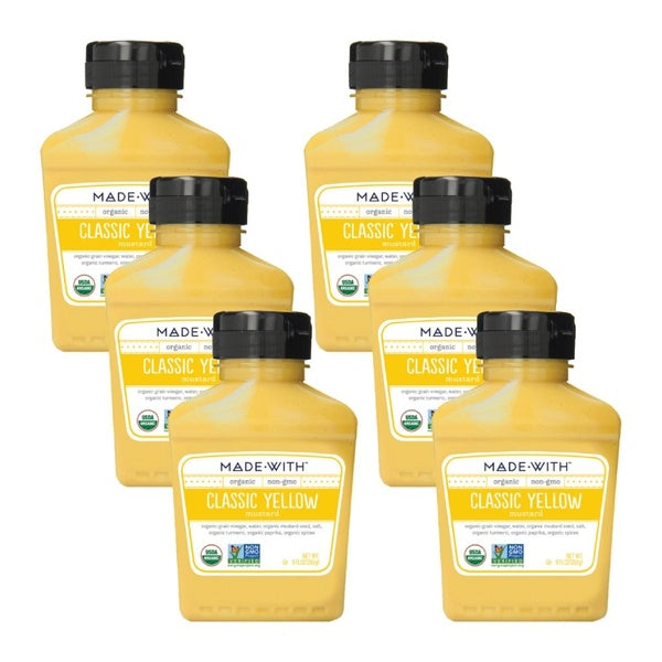 6-PACK OF Mustard Yellow Organic Made With 9 oz