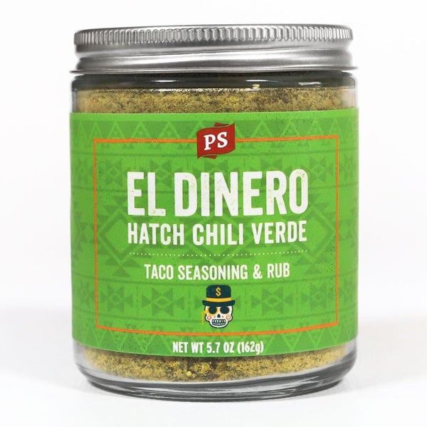 6-PACK OF Seasoning & Rub Hatch Chili Verde Taco El Dinero, PS Seasoning
