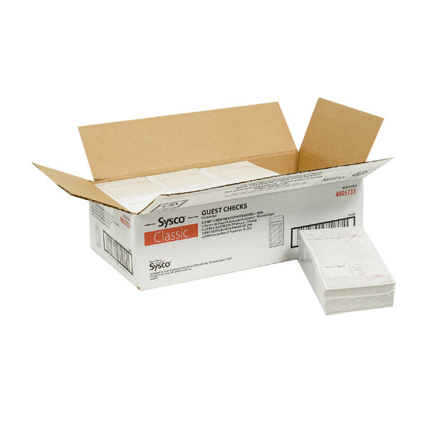 EACH-PACK OF GUEST CHECK NOCARB 2PART TAN