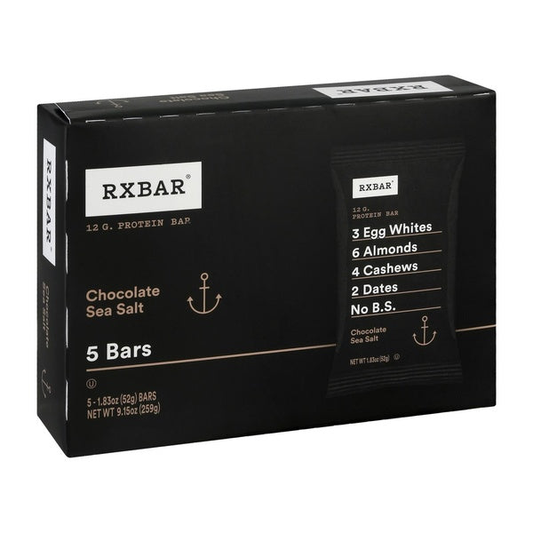 6-PACK OF Bar Nutritional Chocolate Sea Salt Rxbar 5/1.83 oz