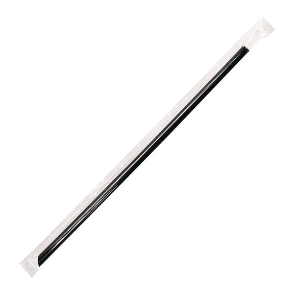 2000-PACK OF Straw Jumbo Karat C9035 Jumbo Black Straws - 9 inch Length for Fountain Drinks (2000 Count)