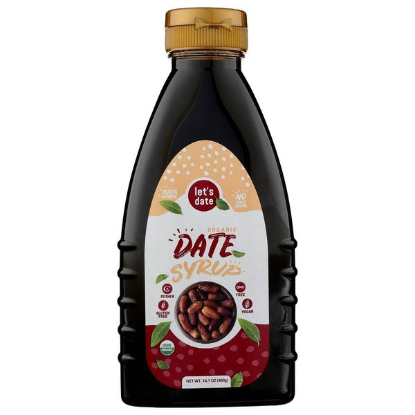 6-PACK OF Sweetener Liquid Date Syrup Organic Lets Date 14.1 oz