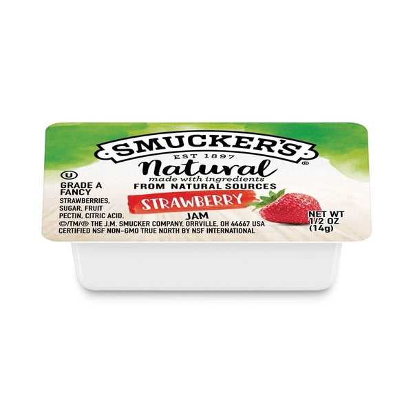 200-PACK OF Jam Stwbry Smucker's Natural Strawberry Jam - 0.5 oz Containers (200 Count) - No Preservatives or Artificial Flavors