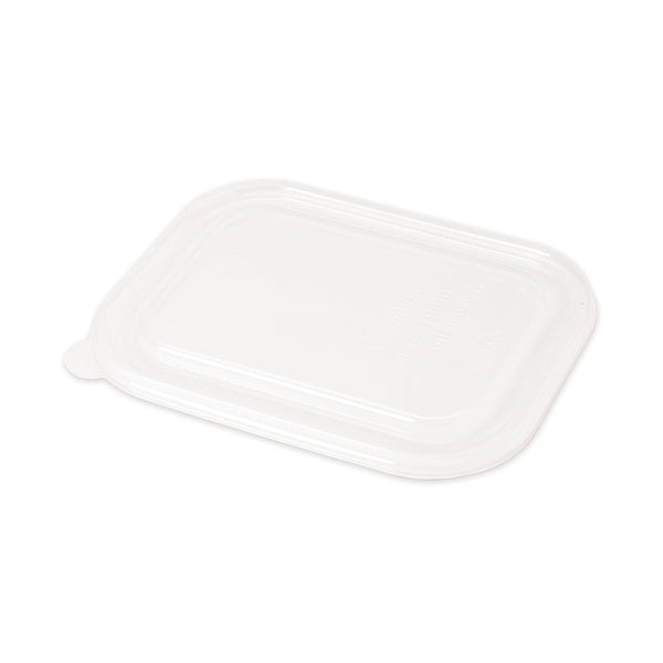 400-PACK OF Lid Plastic World Centric Compostable PLA Lids for Fiber Containers - Clear 8.8 x 6.9 x 0.8 Inches (400 Count)