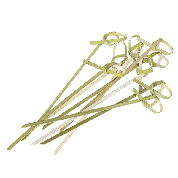 5000-PACK OF Skewer Bamboo Karat Earth 4" Bamboo Knot Skewer - 5,000 pcs