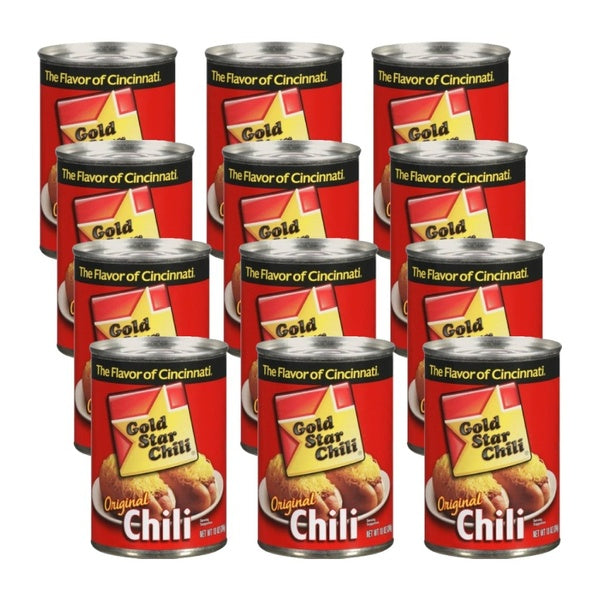 12-PACK OF Soup Chili Original Gold Star Chili 10 oz