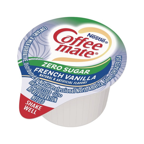 200-PACK OF Cream Coffee-Mate Zero Sugar French Vanilla Liquid Coffee Creamer Mini Cups - 0.38 oz (200 Count Carton)