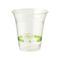 1000-PACK OF Cup Plastic World Centric 12 oz Clear Compostable Plastic Cold Cups - Eco-Friendly, 1000 Count