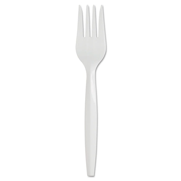 960-PACK OF Dixie SmartStock Series-B Mediumweight Plastic Forks Refill - 5.8 Inch White Cutlery (40 Forks per Pack, 24 Packs per Carton)