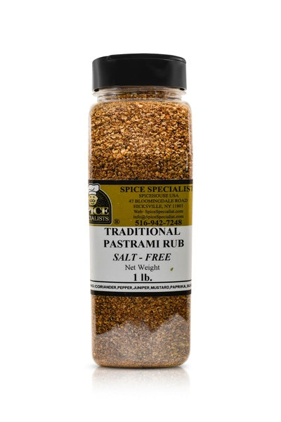 12-PACK OF Salt Free Traditional NY Deli Pastrami Rub - 12 Pack of 1 lb. Containers