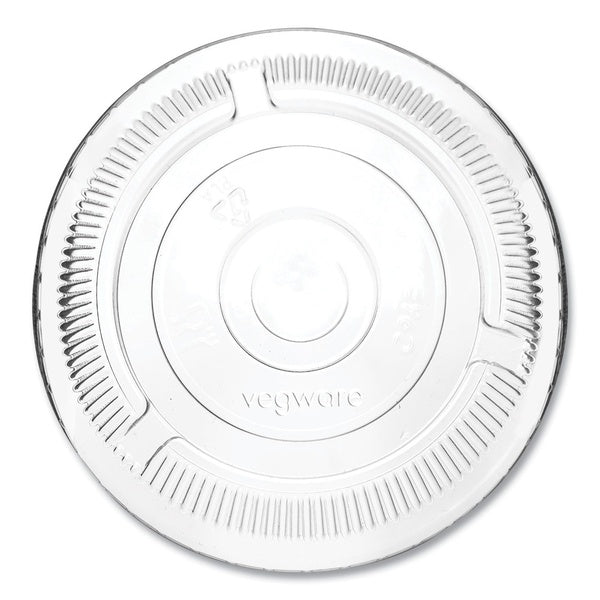 1000-PACK OF Lid Flat Vegware 96 Series Compostable Cold Cup Lids with Straw Hole - Eco-Friendly and Clear (Pack of 1000)