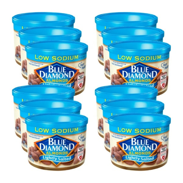 12-PACK OF Almond Whl Lightly Salted Bluedia 6 oz