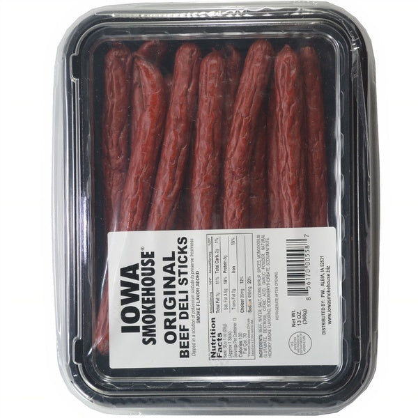 16-PACK OF Beef Sticks DELI Original 13 oz, Iowa Smokehouse