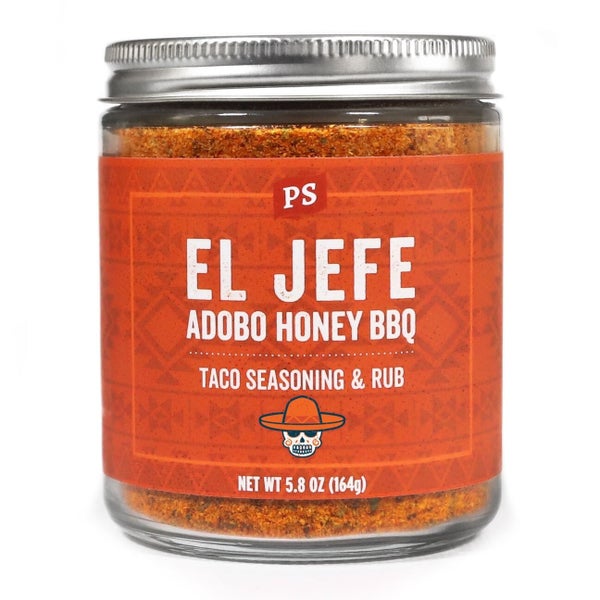 6-PACK OF Seasoning & Rub Adobo Honey Taco El Jefe, PS Seasoning