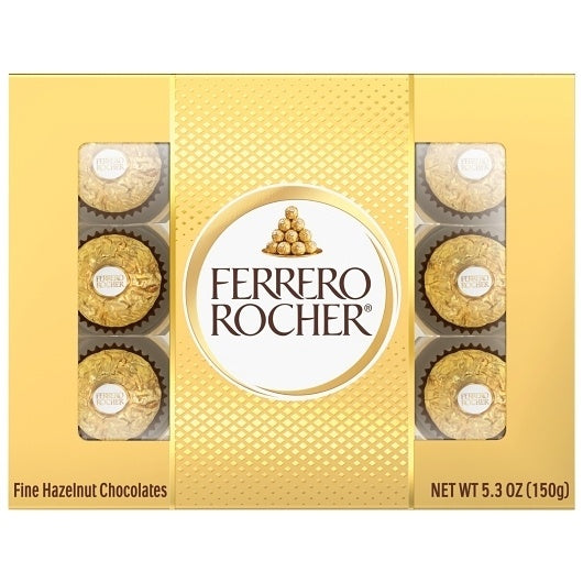 12-PACK OF Ferrero Fine Hazelnut Chocolates Rocher, 12 - 5.3 Oz
