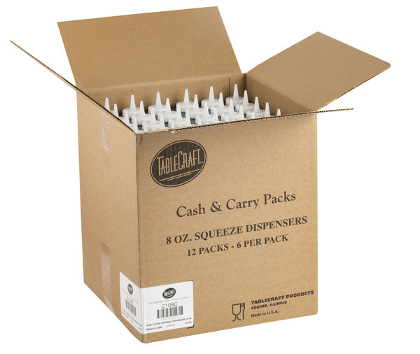 12 CT-PACK OF DISPENSER BOTTLE SQZ PLS 8 OZ