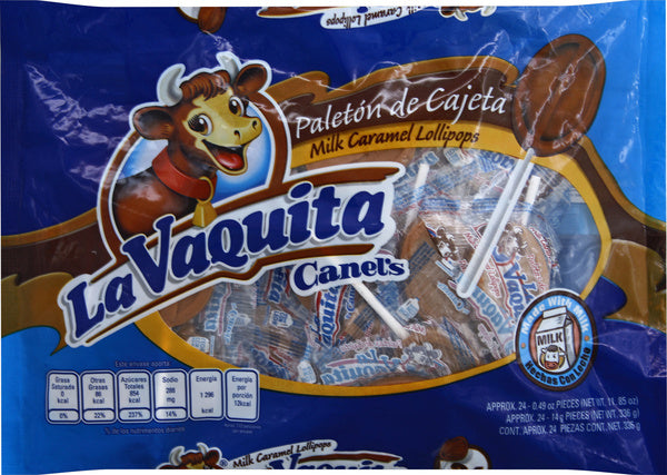 12-PACK OF CANDY LOLLIPOP MILK CARAMEL 2.34 OUNCE - CASE OF 12