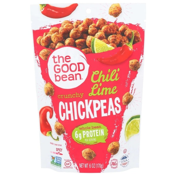 6-PACK OF Snack Chickpea Smoked Chili Lime The Good Bean 6 oz