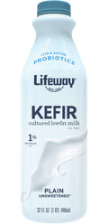 6-PACK OF Milk Low Fat Plain Unsweetened Kefir 6 x 32 Oz (Gf)