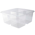 300-PACK OF CONTAINER TOGO 4-Compt Greenware Compostable PLA On-The-Go Containers | 6x6" | 300 count