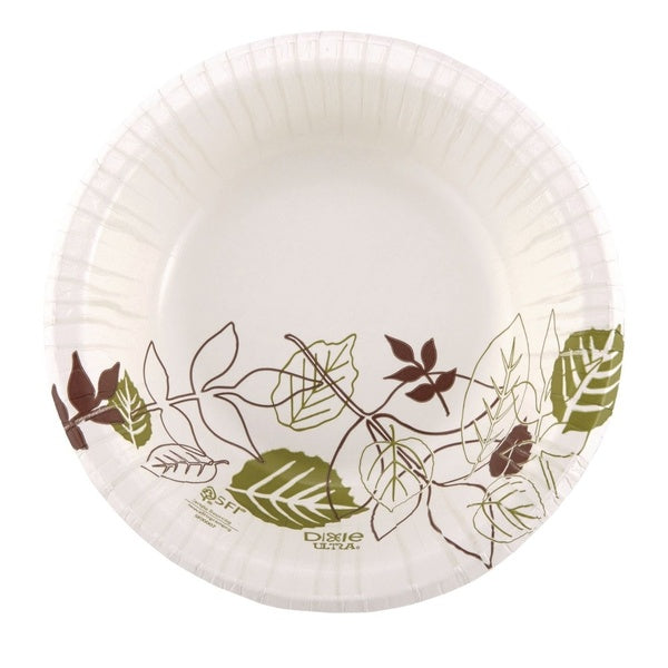 500-PACK OF Bowl Paper Dixie SXB12WS Pathways 12 oz Heavyweight Paper Bowls with Soak Proof Shield - Green and Burgundy (Pack of 4)